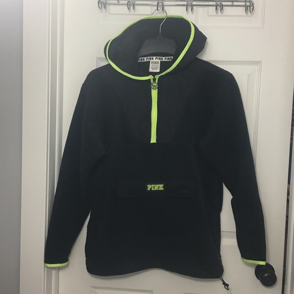 NWOT Women’s PINK quarter zip pullover hoodie